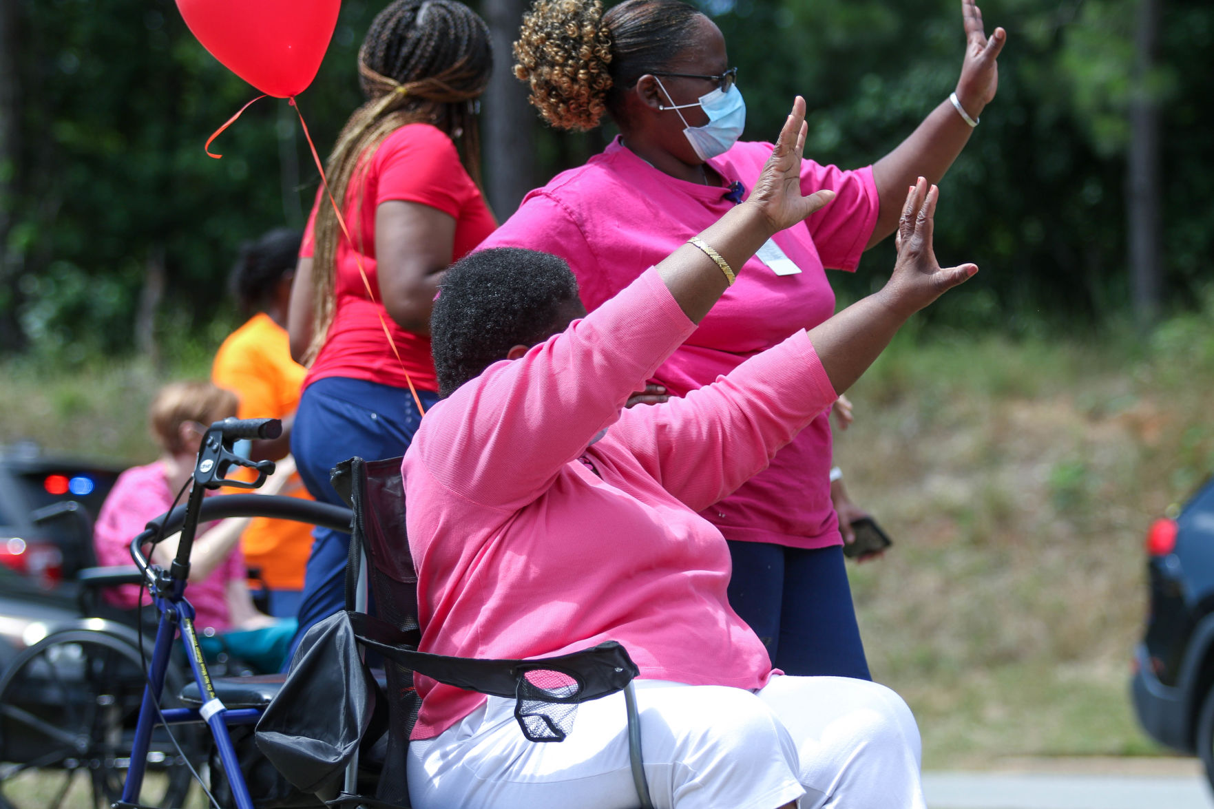 Car parade for Oak Park Nursing Home and Independent Living Community residents